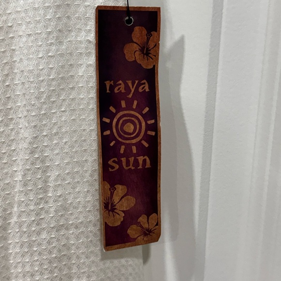 NWT Raya Sun Ivory Embroidered Boho Dress Leopard Ruffle Sz XL - Picture 6 of 10